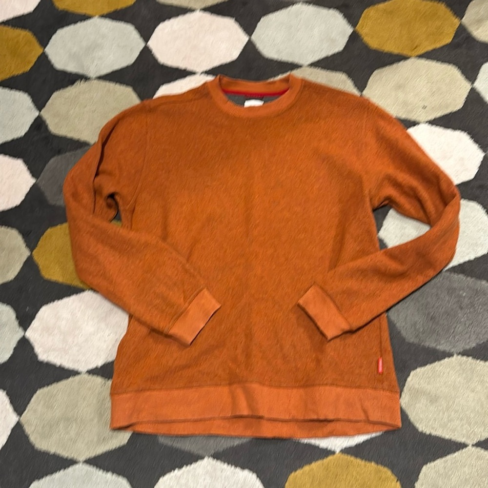 Topo Designs Orange Crewneck Sweater